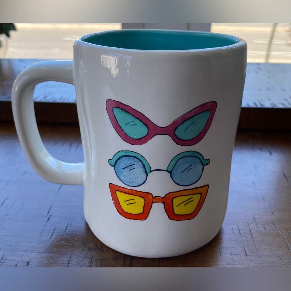 •NEW•Rae Dunn Double-Sided ‘Throwing Shade’ Ceramic Mug - 16oz